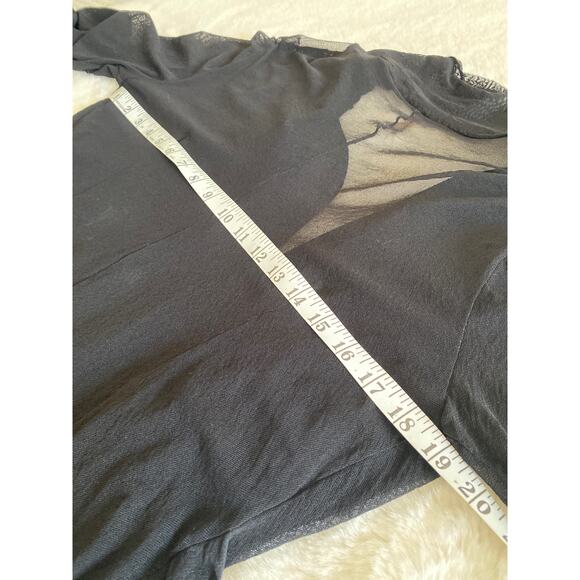 PETE Lightweight Sheer Witchy Whimsigoth Tie Wrap Drape Cardigan Womens Sz Lrg - Picture 8 of 9